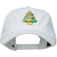 thumbnail image 1 of Christmas Tree Patched Washed Cap - White OSFM, 1 of 5