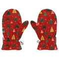 thumbnail image 1 of Christmas Tree Pattern Cold Weather Mittens Cozy Gloves with Adjustable Fit Perfect for Outdoor Fun, 1 of 7