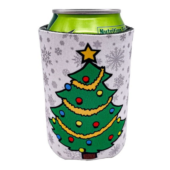 Christmas Tree Pattern Collapsible Can Coolie