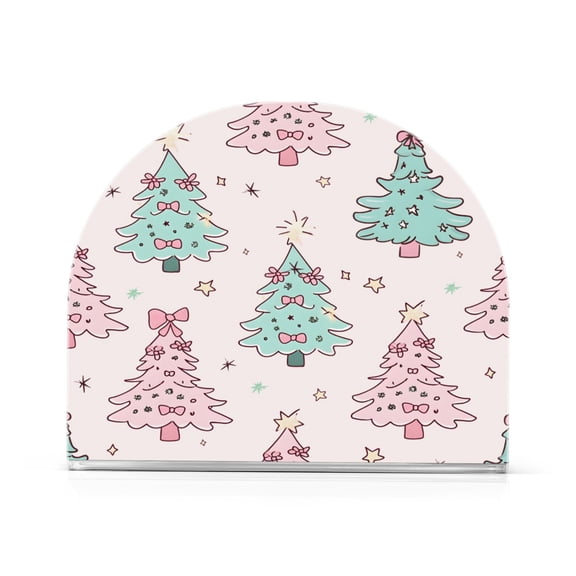 Christmas Tree Pattern Napkin Holder Acrylic Napkin Dispenser Clear Modern Tabletop for Kitchen Counter