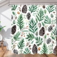 thumbnail image 1 of Christmas Tree Pattern Shower Curtain for Bathroom Shower Curtain Set with 12 Hooks Waterproof Fabric Bath Curtain for Bathtub Restroom Decor, 72 X 72 in, 1 of 6