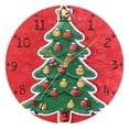 thumbnail image 1 of Christmas Tree Pattern with Star Lights Round Wall Clock Silent Analog Battery Operated Gold Pointer Home Decor 9.84" Diameter, 1 of 11