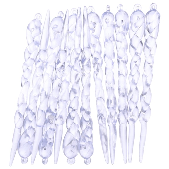 CIMAXIC Acrylic Christmas Icicles 24Pcs Transparent Ornaments for Xmas Tree