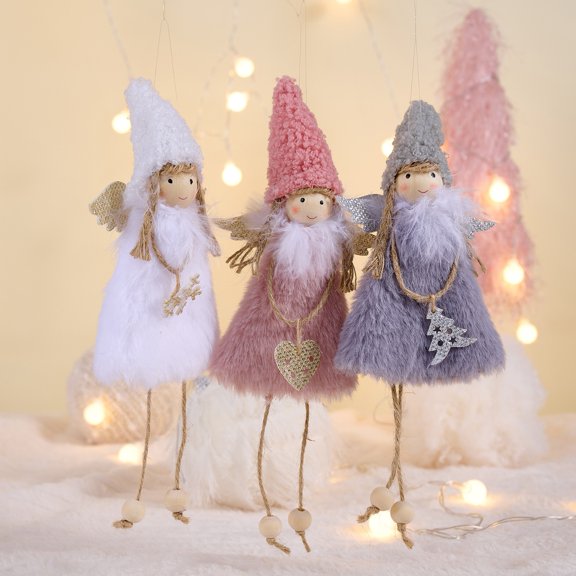 Christmas Tree Pendant Angel Doll Decorative Ornament Festive Home Decor Divine Charm Christmas Tree Hanging Element