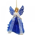 thumbnail image 1 of Christmas Tree Pendant Doll, Fabric Angel Christmas Tree Topper, Mini Angel Christmas Tree Pendant, with Feather Wing for Christmas Decorations Xmas Tree Ornament White, 1 of 7