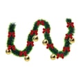 thumbnail image 1 of Christmas Tree Pendant with Drawstring Floral Ribbon and Pompoms, for Tree and Window Decorations, Festive Hanging Strips, for Holiday Season Display Arrangements, 1 of 6