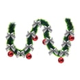 thumbnail image 1 of Christmas Tree Pendant with Drawstring Floral Ribbon and Pompoms, for Tree and Window Decorations, Festive Hanging Strips, for Holiday Season Display Arrangements, 1 of 6