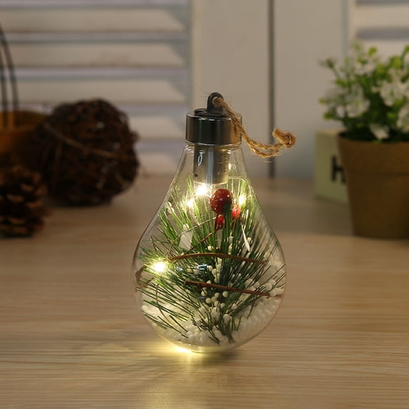 Christmas Tree Pendant Glowing Christmas LED Transparent Christmas Lights Christmas Decor & Gift Choice, for Christmas Decorations, Birthday, Party
