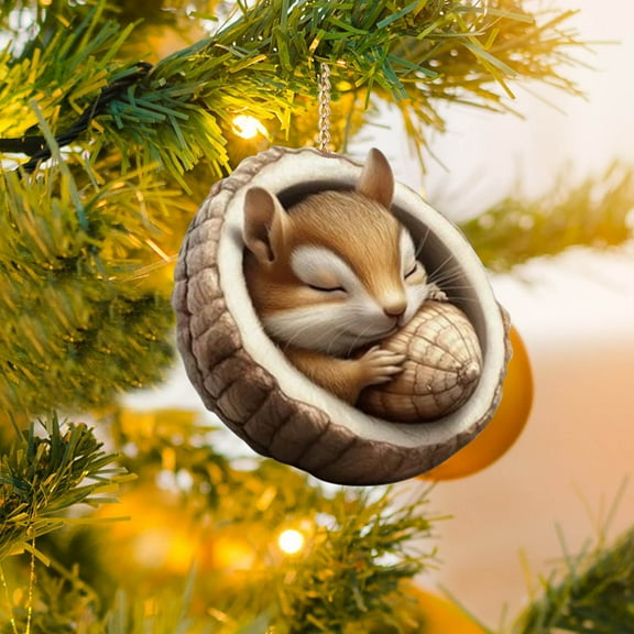 Christmas Tree Pendant Ornament, 2D Flat Print Acrylic Holiday Decor, Small Christmas Tree Decoration for Stocking Stuffer and Holiday Party Favor, Festive Tabletop Display for Seasonal Sopatenor