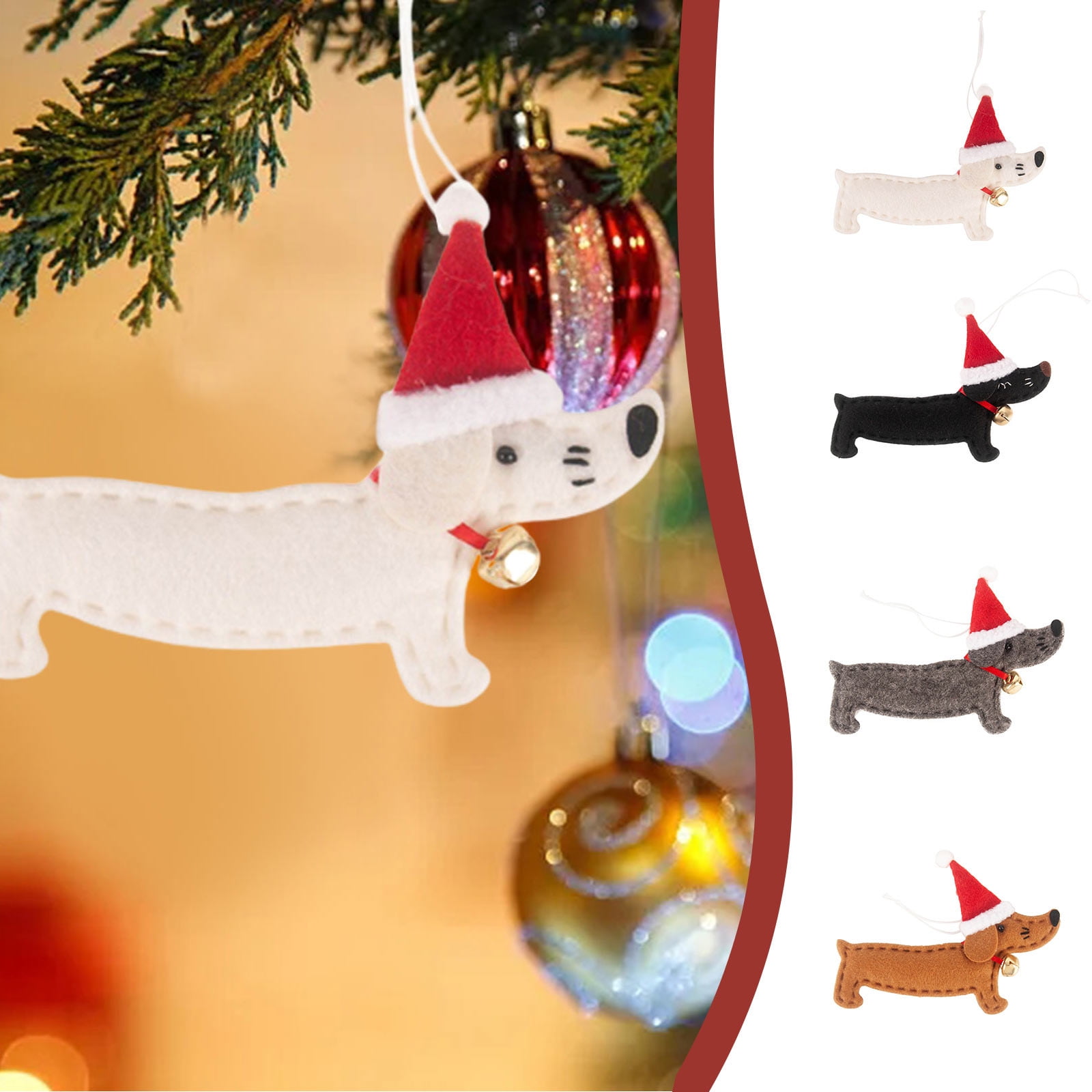 Christmas Tree Pendants Set Of 4 Hanging Ornaments Tree Decorations