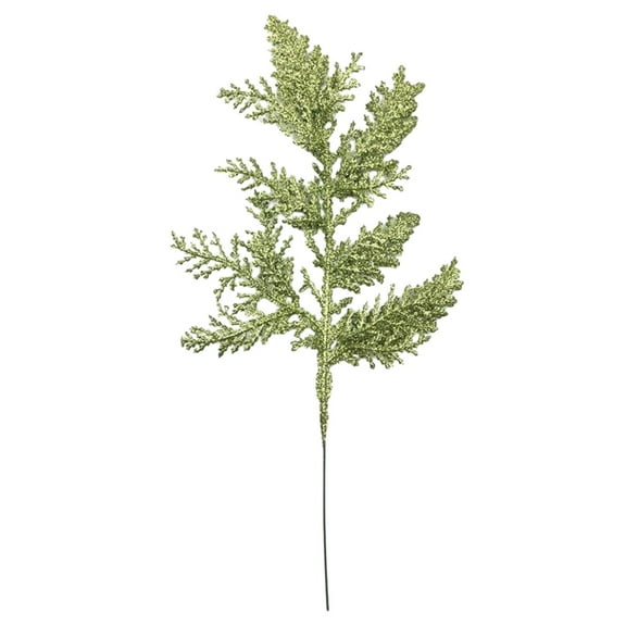 Christmas Tree Picks Sprays 10.6 Inch Glitter Artificial Pine Needles Branches Twigs Fake Pine Stems Picks for Xmas Tree Holiday Arrangement Crafts DIY Garland Wreath Home Decor