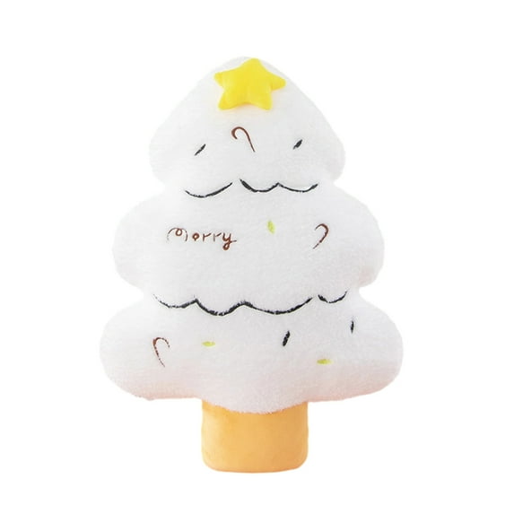 Christmas Tree Pillow 21.65in – Plush Decorative Cushion for Sofa & Bed – Soft Holiday Throw Pillow with Star & “Merry” Print – Gift for Adults & Kids