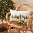 thumbnail image 1 of Christmas Tree Pillow Cover 12 x 20 Inch, Xmas Decorations, Soft Plush Faux Fur Holiday Winter Decorative Throw Pillows for Sofa Bedroom Bed Home Décor(D), 1 of 6