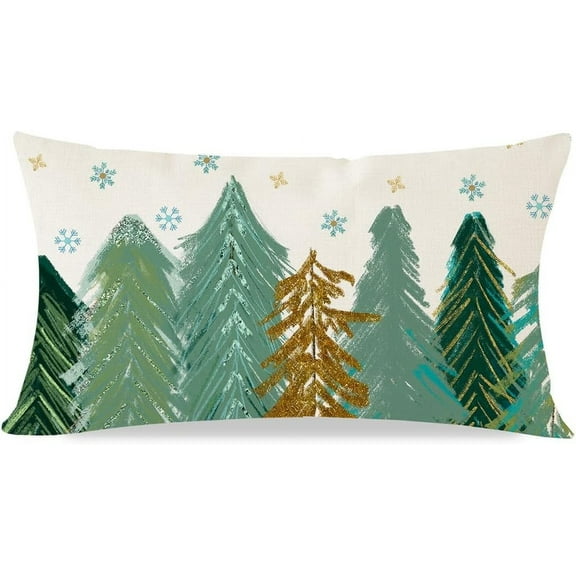 Christmas Tree Pillow Covers 12x20 Inch Modern Farmhouse Christmas Decorations Lumbar Christmas Pillows Christmas Throw Pillows Cases Winter Holiday Decor for Home Couch Living Room