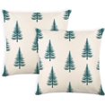 thumbnail image 1 of Christmas Tree Pillow Covers 20x20 Inch Set of 2 Xmas Winter Decorative Throw Pillow Cover White Trees Decoration Holiday Farmhouse Pillow Case for Home Sofa Christmas Decor Red, 1 of 6