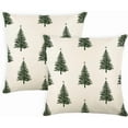 thumbnail image 1 of Christmas Tree Pillow Covers 20x20 Inch Set of 2 Xmas Winter Decorative Throw Pillow Cover White Trees Decoration Holiday Farmhouse Pillow Case for Home Sofa Christmas Decor Red, 1 of 6
