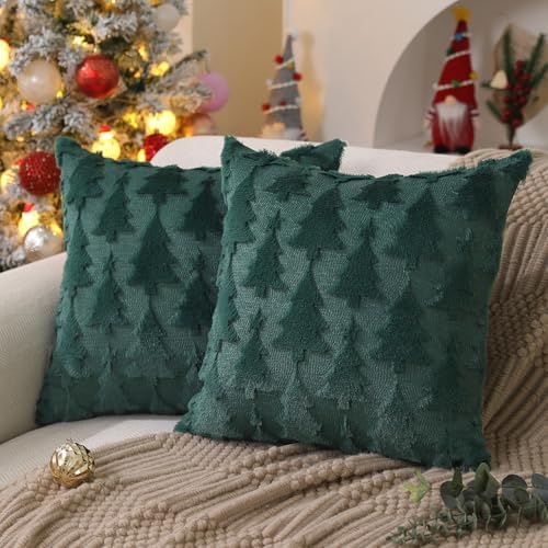 Christmas Tree Pillow Covers 20x20 inch Set of 2 Christmas Decoration ...