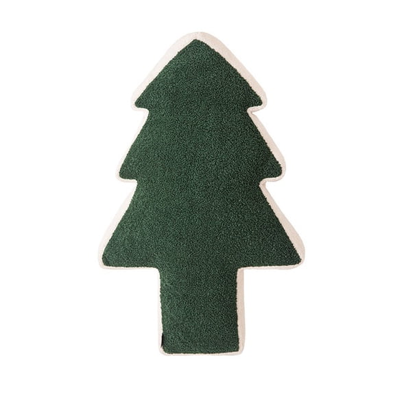 Christmas Tree Pillow, Plush Holiday Cushion for Sofa, Bed, or Living Room, Red and Green Decorative Throw Pillow for Christmas and New Year Home Décor