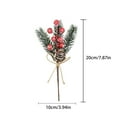 thumbnail image 1 of Christmas Tree Pine Needle and Red Fruit Decoration 10Pcs, Artificial Christmas Needle Pick with Golden Berries and Pinecone Rustic Bow Decorative Spray for Wreath Garland Centerpiece Tree Decor, 1 of 5