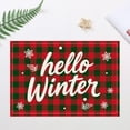 thumbnail image 1 of Christmas Tree Placemats 16x12 Inch Linen Heat-Resistant, 2 Pack Washable Christmas Snowflake Print Western Restaurant Gift Table Decor, 1 of 6