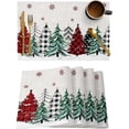 thumbnail image 1 of Christmas Tree Placemats Set of 4,Non Slip Washable Farmhouse Trees Table Mats Set Snowflake Winter Table Placemats for Kitchen Dining Table,Wedding Holiday Party Christmas Decoration, 1 of 6