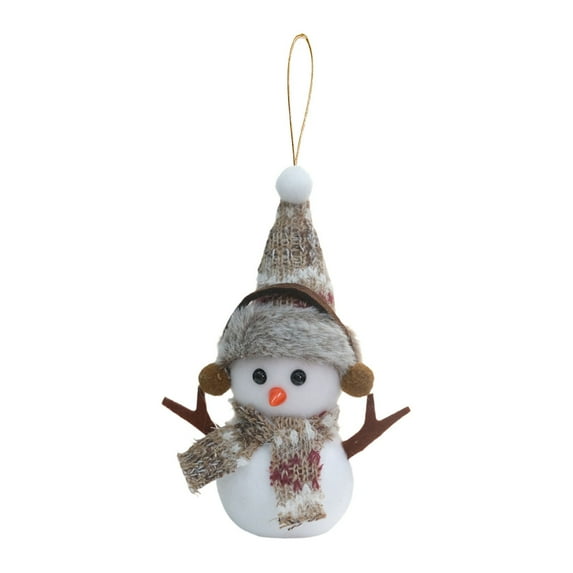 Christmas Tree Plush Ornaments, Small Plush Christmas Hanging Ornaments, Soft Mini Stuffed Animal Toys for Mini Xmas Tree Hanging Decorations Supplies, Snowman
