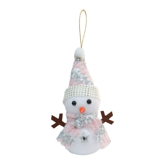 Christmas Tree Plush Ornaments, Small Plush Christmas Hanging Ornaments, Soft Mini Stuffed Animal Toys for Mini Xmas Tree Hanging Decorations Supplies, Snowman