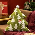 thumbnail image 1 of Christmas Tree Plush Pillow – Soft Decorative Cushion for Sofa, Bed or Chair – Snowflake Pattern Holiday Decor, Comfy Christmas Gift for Kids & Adults, 1 of 6