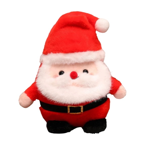 Christmas Tree Plush Toy Stuffed Cute Soft Tree and Santa Plushies Doll for Bedroom Living Room Decoration Xmas Birthday Party Gifts (C)