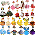thumbnail image 1 of Christmas Tree Porch Goose Outfit Set for 23 Inch Statue with Star Hat and Golden Bells Holiday Yard Decor, 1 of 7