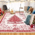 thumbnail image 1 of Christmas Tree Print Non-Slip Door Shiny Area Rugs for Entryway Indoor,Small Washable Kitchen Mats Throw Soft Bathroom Carpet, For Bedroom,Living Room, Laundry, Holiday Home Decoration, 1 of 12