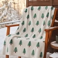 thumbnail image 1 of Christmas Tree Print Throw Blanket, Soft Cozy Warm Lightweight Blanket for Sofa Couch Bed, Farmhouse Winter Home Decor Holiday Gift, 1 of 7