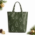 thumbnail image 1 of Christmas Tree Print Tote Bag, Green Holiday Handbag for Women, Large Reusable Shopping Shoulder Bag with Double Handles, Festive Winter Gift Carrier, 1 of 6