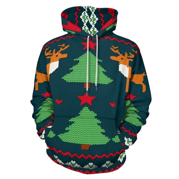 Christmas Tree Printing Men's Women New Sweatshirt Hoodie Men's Plus Size Sweatshirt Hooded Sweatshirt 3d Printed Street Men's Cloth
