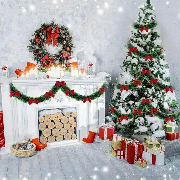 Christmas Tree Pull Flower Ribbon - Wool Strip Hanging Ornament, Festive Xmas Ribbon for Tree, Window, Gift Wrapping, Perfect for Holiday Decoration & Craft Projects, 3.54*78.74in, A