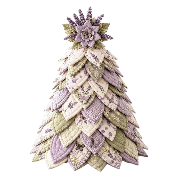 Christmas Tree Quilt Kit, DIY Christmas Tree Sewing Kit, Floral Patchwork Decorations, Quilt Making Supplies, Handmade Xmas Table Decor Gift