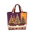 thumbnail image 1 of Christmas Tree Quilted Tote Bag Large Reusable Holiday Shopper Christmas Shoulder Bag - 14.96 x 13.78 Inch, 1 of 4