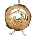 thumbnail image 1 of Christmas Tree Real Wood Ring Hanging Decoration Indoor Outdoor Christmas Ornament, 1 of 4