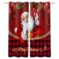 Christmas Tree Red ration Ball Curtains for Windows Drapes Home ration