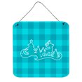 thumbnail image 1 of Christmas Tree Reindeer Blue Wall or Door Hanging Prints, 1 of 1