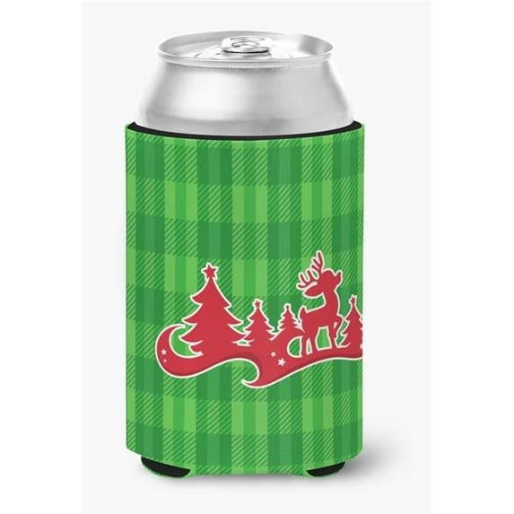 Christmas Tree Reindeer Green Can or Bottle Hugger