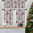 thumbnail image 1 of Christmas Tree Reindeer Kitchen Curtains with Valance and Tier Sets 36 Inch, 3 Pieces Snowflakes Rod Pocket Drapes Window Treatment Curtains for Kitchen Over Sink Bed Room Decor, 1 of 6