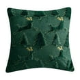 thumbnail image 1 of Christmas Tree Reindeer Pillow Covers 18x18 Inch Soft Plush Throw Pillow Cases for Couch Sofa Bedroom Living Room Winter Holiday Home Decor Xmas Farmhouse Decorations Festive Seasons, 1 of 5