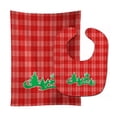 thumbnail image 1 of Christmas Tree Reindeer Red Baby Bib & Burp Cloth, 1 of 1