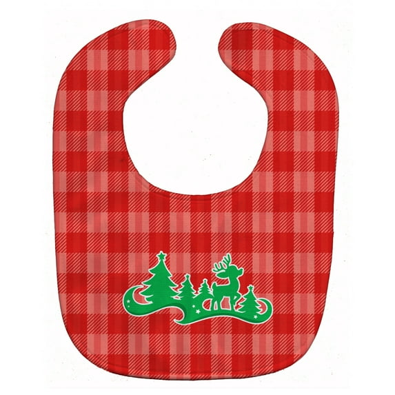 Christmas Tree Reindeer Red Baby Bib