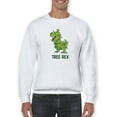 thumbnail image 1 of Christmas Tree Rex Sweatshirt Men -Smartprints Designs, Male 3X-Large, 1 of 4