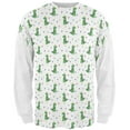 thumbnail image 1 of Christmas Tree Rex T-Rex Dinosaur Pattern All Over Mens Long Sleeve T Shirt Multi SM, 1 of 2