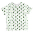 thumbnail image 1 of Christmas Tree Rex T-Rex Dinosaur Pattern All Over Toddler T Shirt Multi 4T, 1 of 2