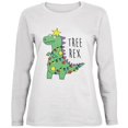 thumbnail image 1 of Christmas Tree Rex T-Rex Funny Dinosaur Ladies' Relaxed Jersey Long-Sleeve Tee White 2XL, 1 of 1