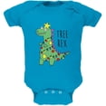 thumbnail image 1 of Christmas Tree Rex T-Rex Funny Dinosaur Soft Baby One Piece Turquoise 0-3 M, 1 of 1